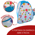 Barraca Infantil Com Piscina De Bolinha Azul BW158AZ - 3