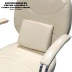 Cadeira Barbeiro Reclinável Base Estrela Bege IWCBBE002 - 4