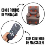 Poltrona Reclinável Com Função De Massagem Caramelo IWPRMCM - 5