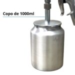 Pistola Pintura Sucção Copo 1000ml 1 Bico 0,6mm IWPPS1B - 7