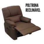 Poltrona Reclinável Com Função De Massagem Caramelo IWPRMCM - 7