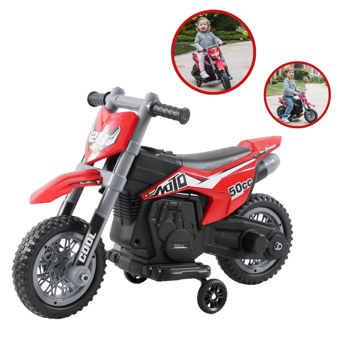 Mini Moto Cross Infantil Elétrica 6V Recarregável Triciclo Criança