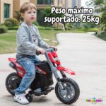 Mini Moto Elétrica Cross 6V Vermelha BW233VM - 5