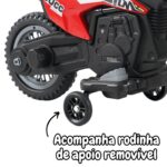 Mini Moto Elétrica Cross 6V Vermelha BW233VM - 7