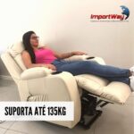 Poltrona Reclinável Com Função De Massagem Aquecimento E Elevação Bege IWPRMAEBG - 9