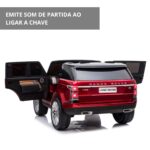 Mini Carro Elétrico 12V Land Rover Com Banco De Couro e MP5 Licenciado Vermelho BW122MP5VM - 10