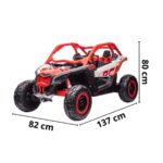 Mini UTV Elétrico Licenciado Can Am Maverick 12V Vermelho BW238VM - 2