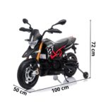 Mini Moto Elétrica Licenciada Aprilia Dorsoduro 900 Preta 12V BW234PT - 2