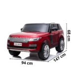 Mini Carro Elétrico 12V Land Rover Com Banco De Couro e MP5 Licenciado Vermelho BW122MP5VM - 2