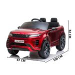 Mini Carro Elétrico Licenciado Land Rover Evoque Vermelho Brilho BW128VM - 2