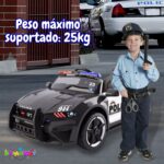 Mini Carro Elétrico Policia 12V Preto BW237PT - 3