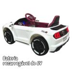 Mini Carro Elétrico 6V Branco BW240BR - 4