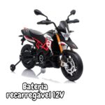 Mini Moto Elétrica Licenciada Aprilia Dorsoduro 900 Vermelha 12V BW234VM - 7