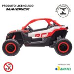 Mini UTV Elétrico Licenciado Can Am Maverick 24V Vermelho BW238VM - 7