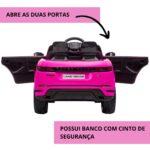 Mini Carro Elétrico Licenciado Land Rover Evoque Rosa BW128RS - 9