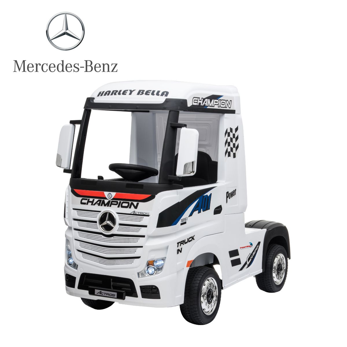Mini Caminhão Elétrico Infantil 12V Mercedes Benz Actros com