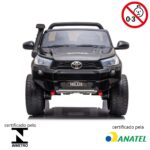 Carrinho Eletrico Infantil Toyota Hilux Preto Com Rodas De EVA BW190EVAPT - 10