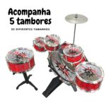 Bateria Infantil Bumbo 30cm Vermelho BW242VM - 2