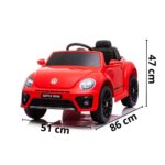 Mini Carro Elétrico Volkswagen Beetle Dune 6V Vermelho BW274VM - 2