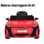 Mini Carro Elétrico Audi Etron GT 6V Vermelho BW273VM - 3