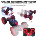 Carrinho Acrobático Relógio Controle Remoto Vermelho BW259VM - 3