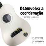 Guitarra Infantil 57CM Branco BW243BR - 4