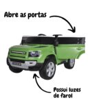 Mini Carro Elétrico Land Rover Defender 12V Verde BW271VD - 4