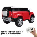 Mini Carro Elétrico Land Rover Defender 12V Vermelho BW271VM - 5