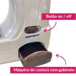 Kit Máquina De Costura E Ferro De Passar Roupa Infantil BW249 - 5