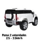 Mini Carro Elétrico Land Rover Defender 12V Branco BW271BR - 6