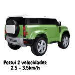 Mini Carro Elétrico Land Rover Defender 12V Verde BW271VD - 6