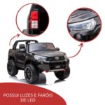 Carrinho Eletrico Infantil Toyota Hilux Preto Com Rodas De EVA BW190EVAPT - 7