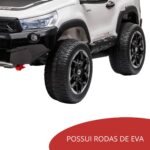 Carrinho Eletrico Infantil Toyota Hilux Branco Com Rodas De EVA BW190EVABR - 10