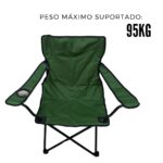 Cadeira Camping Dobrável Verde IWCDCVD - 10