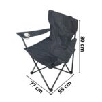 Cadeira Camping Dobrável Preto IWCDCPT - 2