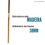 Ombrelone Central De Madeira 3,00M Branco IWOBCM300BR - 4