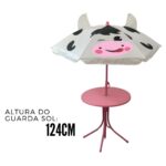 Kit Cadeira, Mesa E Gurda-Sol Infantil Vaca BW289VAC - 7