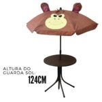 Kit Cadeira, Mesa E Gurda-Sol Infantil Macaco BW289MAC - 7