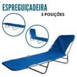 Cadeira Espreguiçadeira Textline Azul Escuro IWCET001AZE - 1