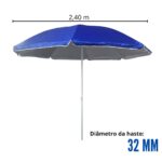 Guarda Sol 2,40M Azul IWGS240AZ - 2