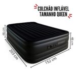 Colchão Queen Inflável Com Bomba Embutida 127V IWCQIB01 - 2