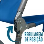 Cadeira Espreguiçadeira Textline Azul Escuro IWCET001AZE - 3