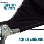 Cadeira Espreguiçadeira Textline Preto IWCET001PT - 5