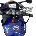 Mini Moto Elétrica Licenciada Aprilia RSV4 12V BW268 - 5