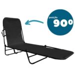 Cadeira Espreguiçadeira Textline Preto IWCET001PT - 6