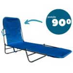 Cadeira Espreguiçadeira Textline Azul Escuro IWCET001AZE - 6