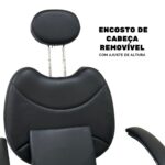 Cadeira Barbeiro Descanso De Perna Com Mocho Preta IWCBDM01PT - 6