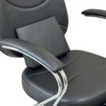 Cadeira Barbeiro Descanso De Perna Com Mocho Preta IWCBDM01PT - 9
