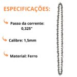 Corrente Para Motosserra Gasolina 16 Polegadas IWCMSG16 - 4