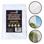 Lona Plástica De Polietileno 70g/m² 6x4 Transparente IWLP64TR - 1
